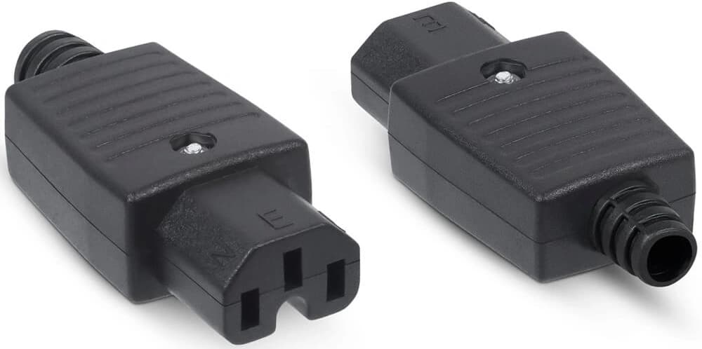 Вилка Cabeus IEC-320-C13 черный