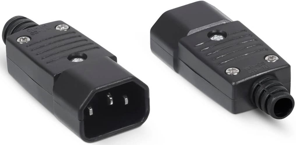 Вилка Cabeus IEC-320-C14 черный