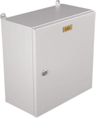 Шкаф электротехнический Elbox EMW-500.500.250-1-IP66 потол.пан. пан.основ. монтаж.пан. одноствор. настенный 500мм 250мм 235мм IP66 IK10 несъемн.бок.пан. 100кг серый металл уличный всепогодный - фото 5