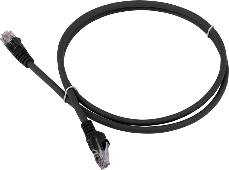 Патч-корд Lanmaster LAN-PC45/U6-5.0-BK UTP RJ-45 вил.-вилка RJ-45 кат.6 5м черный LSZH - фото 1