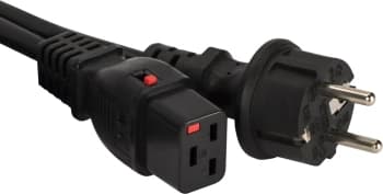 Шнур питания Lanmaster LAN-PP19L/SH-3.0-BK C19-Schuko проводник.:3x1.5мм2 3м 220В 16А черный - фото 5