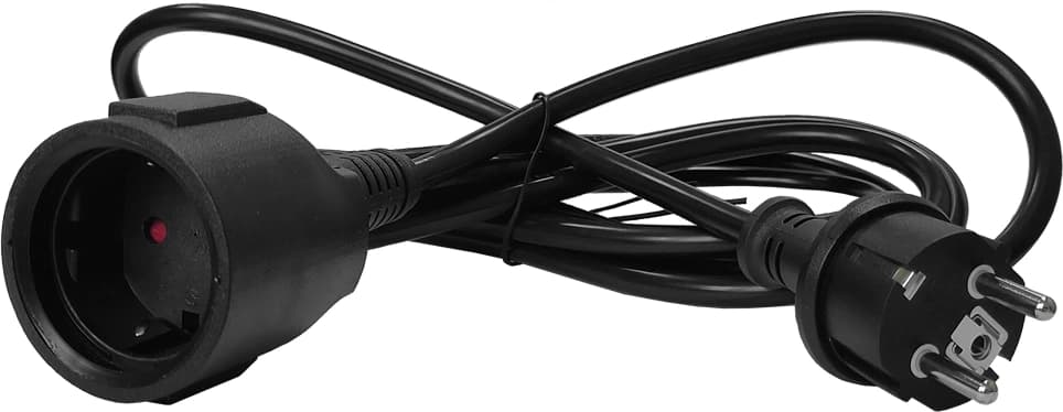 Шнур питания Lanmaster LAN-PPS/SH-10.0-BK вилка Shuko-Shuko розетка проводник.:3x1.5мм2 10м 220В 16А черный - фото 1
