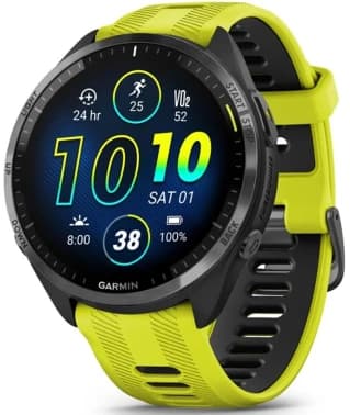 Смарт-часы Garmin Forerunner 965 47мм 1.4" AMOLED корп.черный рем.черный/желтый разм.брасл.:135-205мм (010-02809-12) - фото 2