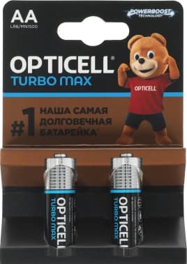 Батарея Opticell Turbo MAX LR6 AA (2шт) блистер - фото 2