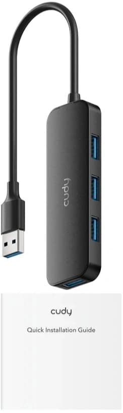 Разветвитель USB 3.0 Cudy UH40A 4порт. черный - фото 4