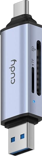 Разветвитель USB 3.2 Cudy UH200 2порт. серебристый