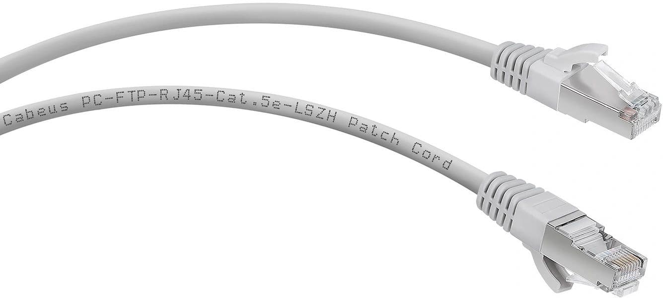 Патч-корд Cabeus PC-FTP-RJ45-CAT.5E-20M-LSZH F/UTP RJ-45 вил.-вилка RJ-45 кат.5E 20м серый LSZH - фото 4