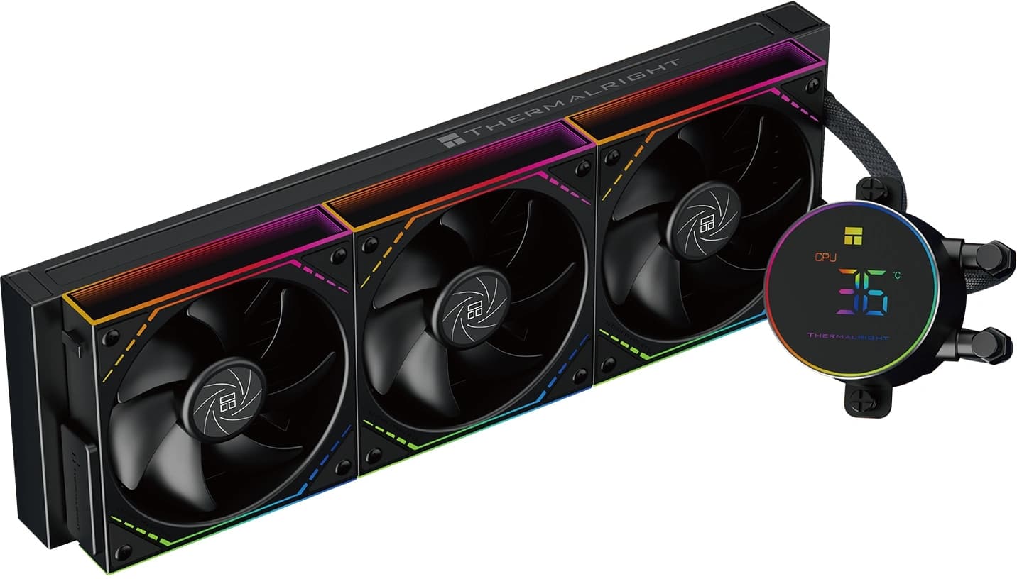 Система водяного охлаждения Thermalright Frozen Magic 360 Digital V2 ARGB Soc-AM5/AM4/1200/1700/1851 черный 4-pin 28.2dB Al LCD Ret (F-MAGIC-360-DIGITAL-BL-ARGB-V2)