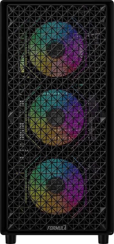 Корпус Formula Mana Dynamic AR черный без БП ATX 3x120mm 2x140mm 2xUSB3.0 audio bott PSU - фото 4
