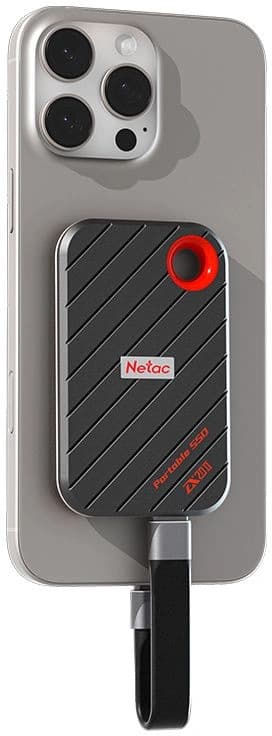Накопитель SSD Netac USB-C 2000GB NT01ZX20II-2T0-32BK ZX20 II черный