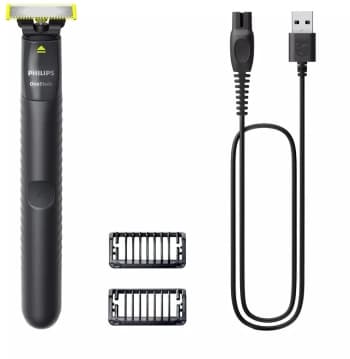 Триммер Philips OneBlade QP1424/10 черный (насадок в компл:2шт) - фото 2