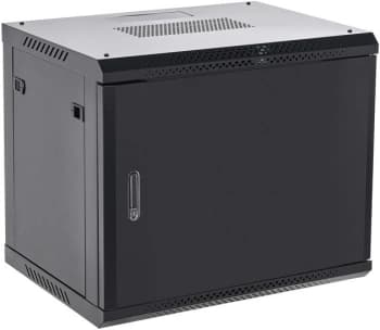 Шкаф коммутационный Rexant (04-0954-122) настенный 9U 400x542мм пер.дв.металл черный металл - фото 2