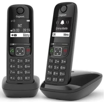 Р/Телефон Dect Gigaset AS690 DUO черный (труб. в компл.:2шт) АОН - фото 2
