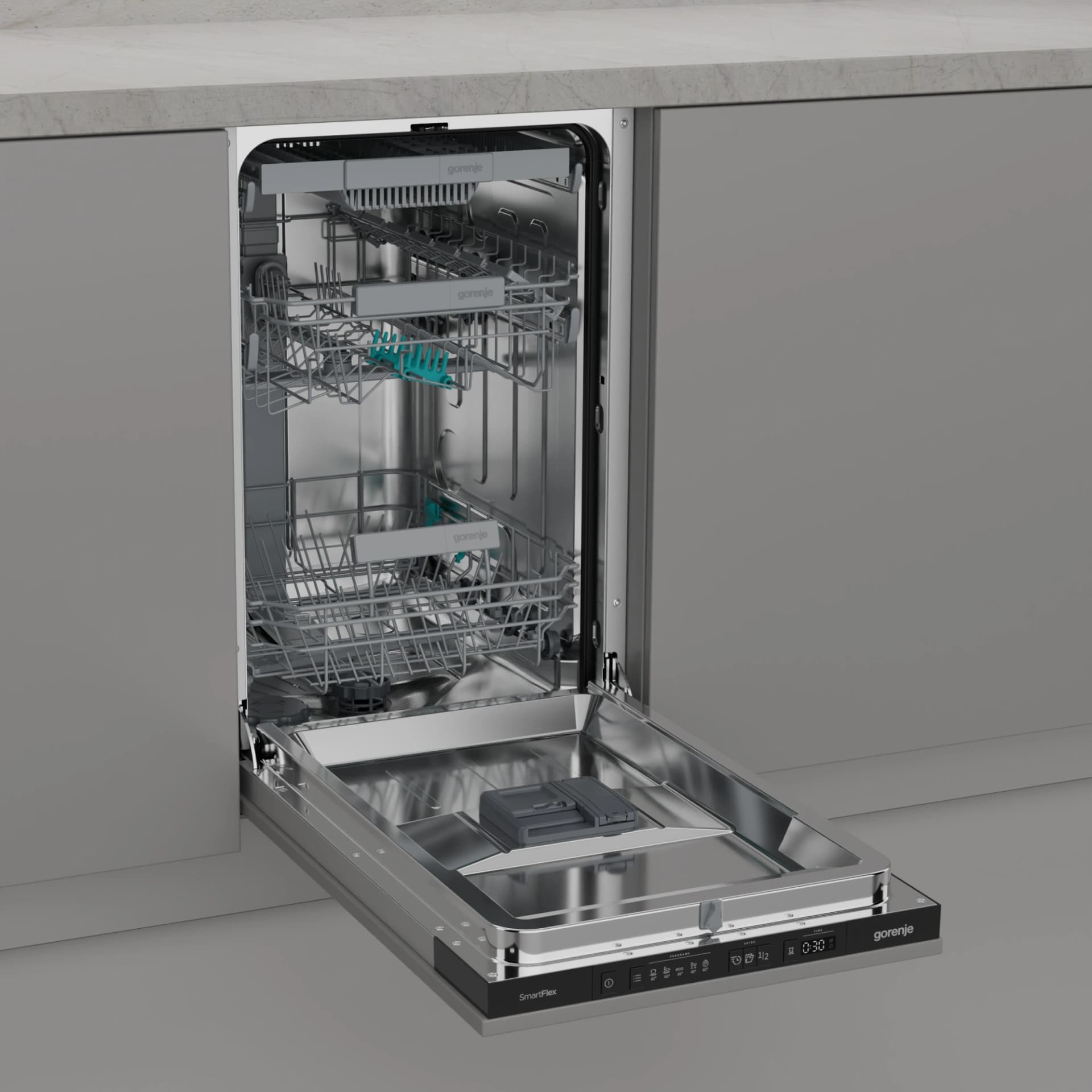 Посудомоечная машина встраив. Gorenje GV563C10 1760Вт узкая нержавеющая сталь - фото 4