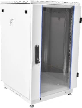 Шкаф коммутационный ЦМО (ШТК-М-30.6.6-1ААА) напольный 30U 600x625мм пер.дв.стекл 2 бок.пан. задн.дв.спл.стал.лист направл.под закл.гайки 900кг серый 455мм 75кг 180град. 1515мм IP20 металл - фото 2