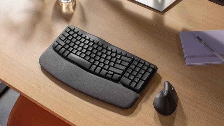 Клавиатура Logitech Wave Keys графитовый USB беспроводная BT/Radio slim Ergo LED (подставка для запястий) (920-012319) - фото 4