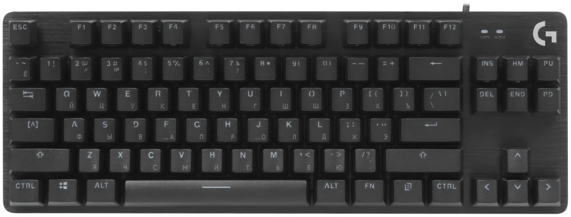 Клавиатура Logitech G412 TKL механическая черный USB for gamer LED (920-010449) кабель 1.8м