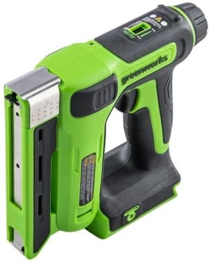 Степлер аккумуляторный Greenworks G24CS10 скобы тип 53: 6-14мм гвозди тип 47: 14мм - фото 5