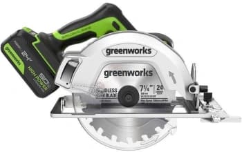 Циркулярная пила (дисковая) Greenworks GD24CS (ручная) D диска.:185мм (1500907CUG) - фото 2