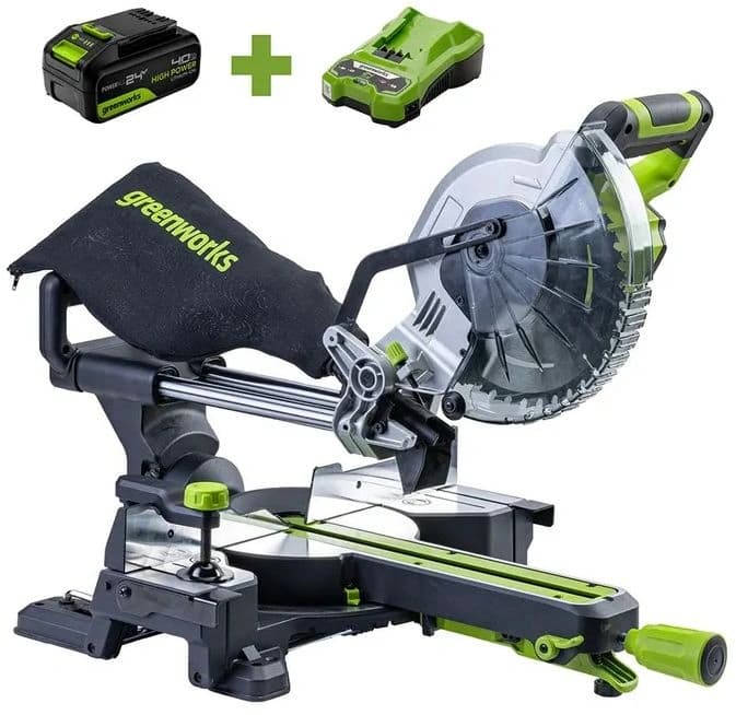 Торцовочная пила Greenworks GD24MS216 4800об/мин d=216мм