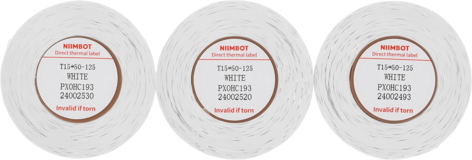 Термоэтикетки Niimbot 1747496 сег.:15x50мм самоклей. 125шт/рул (упак.:3шт) Niimbot D11/D110/D101/H1S белый - фото 4