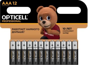 Батарея Opticell Professional LR03 AAA (12шт) блистер - фото 2
