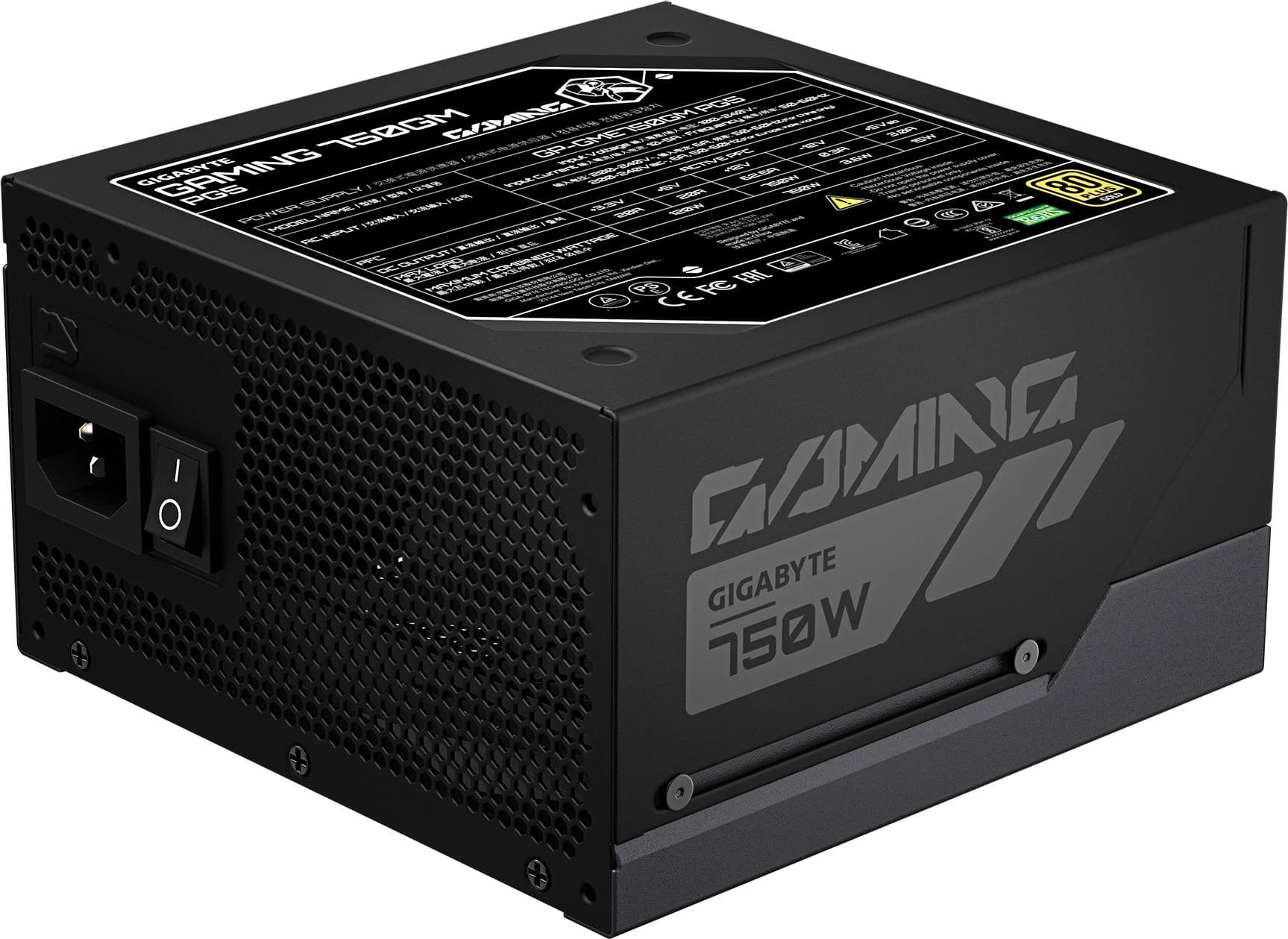 Блок питания Gigabyte ATX 750W GP-GME750GM PG5 80+ gold (20+4pin) APFC 135mm fan 8xSATA Cab Manag RTL