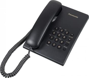 Телефон проводной Panasonic KX-TS2350RUB черный - фото 2