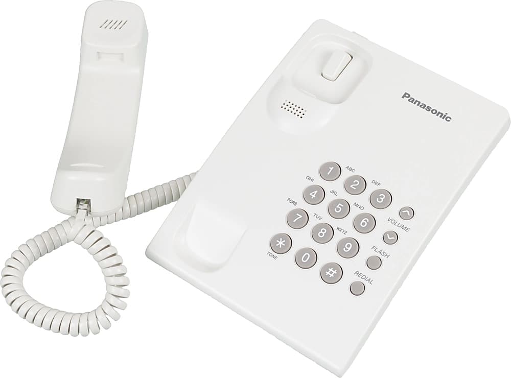 Телефон проводной Panasonic KX-TS2350RUW белый - фото 2