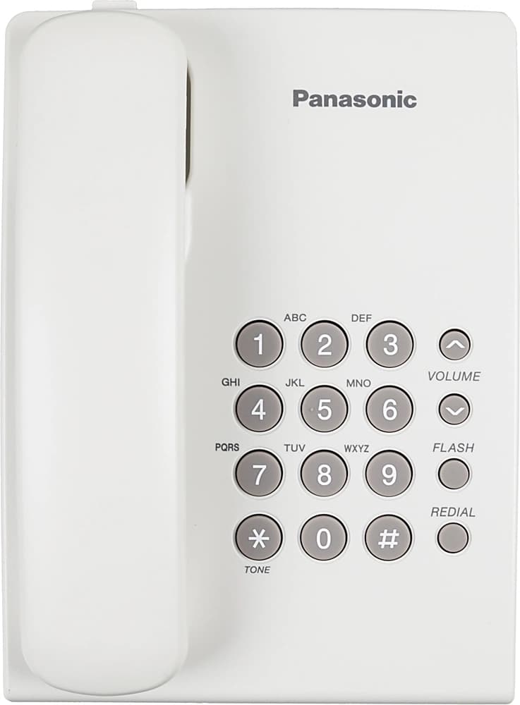 Телефон проводной Panasonic KX-TS2350RUW белый - фото 4