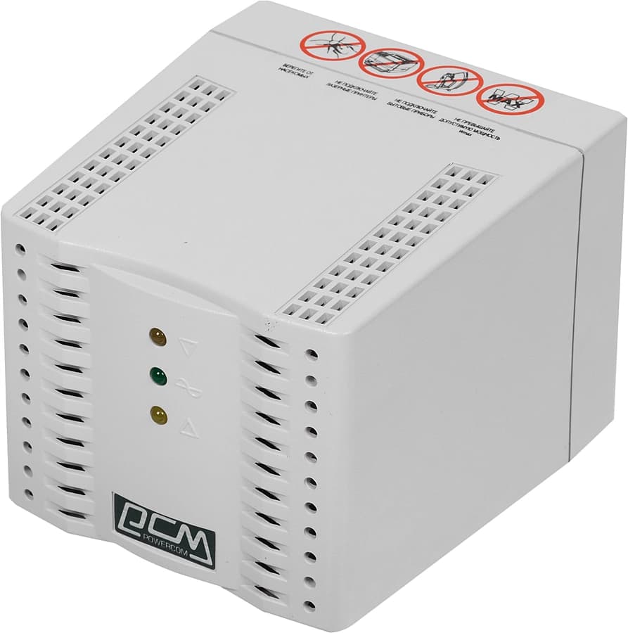 Стабилизатор напряжения Powercom TCA-3000 1500Вт 3000ВА белый
