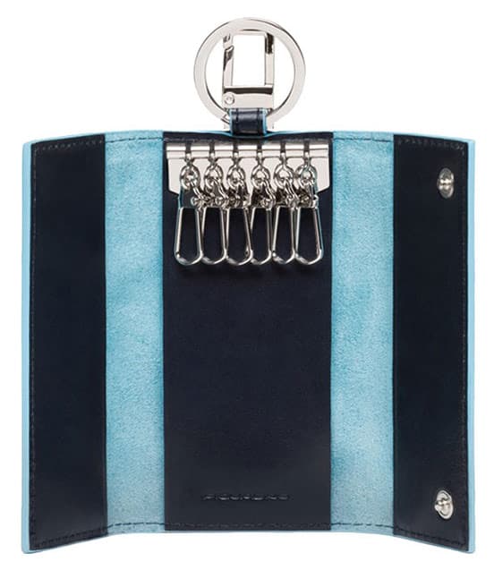 Ключница Piquadro Blue Square PC1397B2/BLU2 синий натур.кожа - фото 4