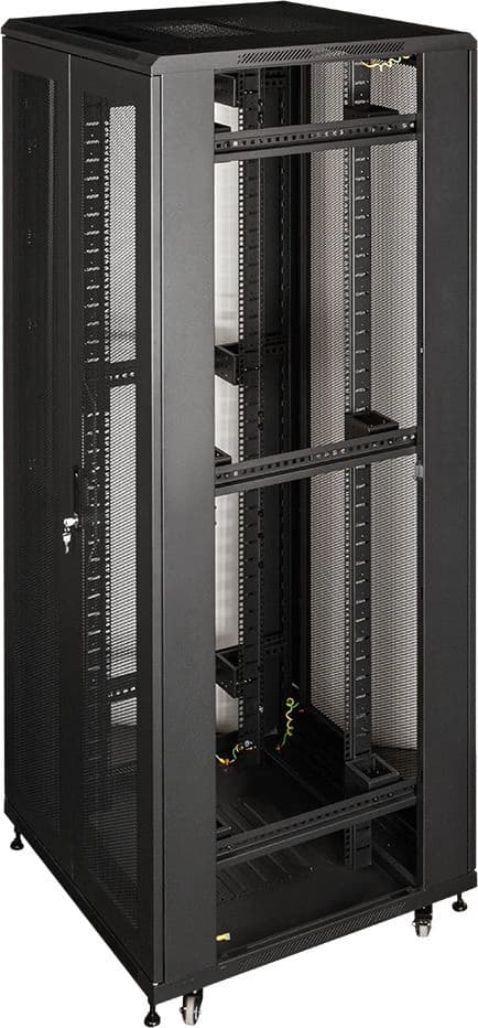 Шкаф серверный Lanmaster (TWT-CBB-42U-8X10-P1) напольный 42U 800x1000мм пер.дв.перфор. задн.дв.перфор.2-хст. 2 бок.пан. 800кг черный - фото 5