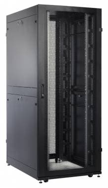 Шкаф серверный ЦМО (ШТК-СП-42.8.10-48АА-9005) напольный 42U 800x930мм пер.дв.перфор. задн.дв.перфор.2-хст. 2 бок.пан. 1350кг черный 690мм 180град. 1950мм - фото 2