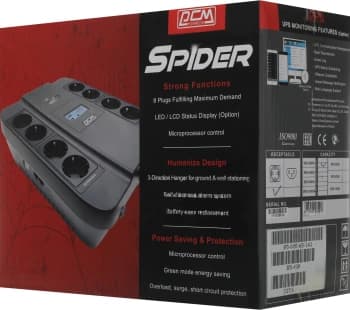 Источник бесперебойного питания Powercom Spider SPD-450N 270Вт 450ВА черный - фото 2
