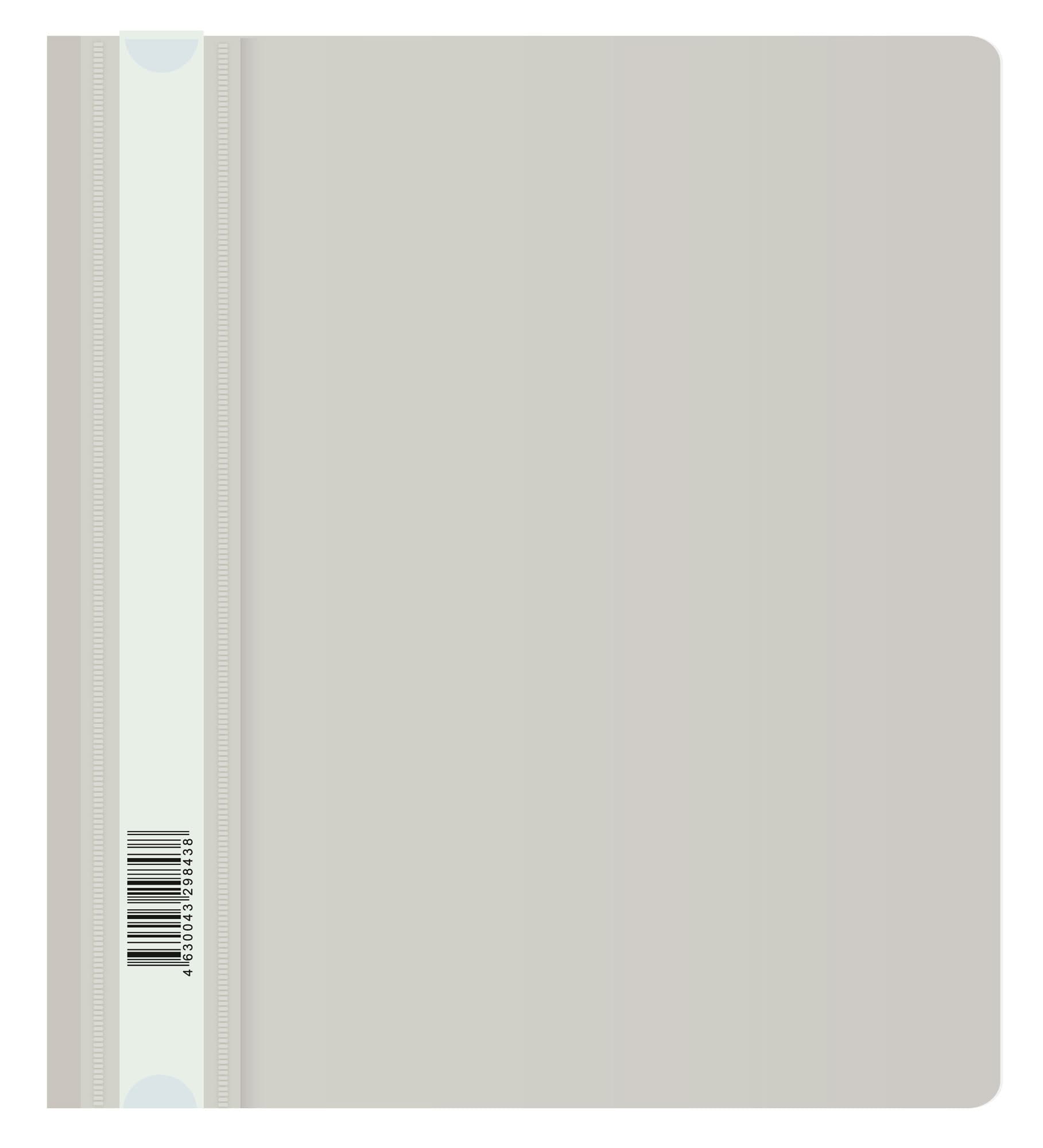 Папка-скоросшиватель Бюрократ Люкс -PSL20A5GREY A5 прозрач.верх.лист пластик серый 0.14/0.18