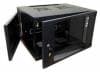 Шкаф коммутационный Lanmaster (TWT-CBWNG-6U-6X6-BK) настенный 6U 550x600мм пер.дв.стекл 60кг черный 15.5кг 329мм - фото 3