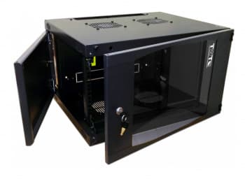 Шкаф коммутационный Lanmaster Next (TWT-CBWNG-12U-6X4-BK) настенный 12U 550x450мм пер.дв.стекл 60кг черный 18.5кг 658мм - фото 2
