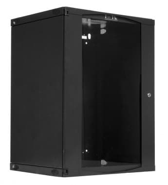 Шкаф коммутационный Lanmaster Next (TWT-CBWNG-12U-6X4-BK) настенный 12U 550x450мм пер.дв.стекл 60кг черный 18.5кг 658мм - фото 5