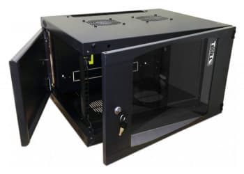 Шкаф коммутационный Lanmaster Next (TWT-CBWNG-15U-6X6-BK) настенный 15U 550x600мм пер.дв.стекл 60кг черный 22кг 823мм - фото 2