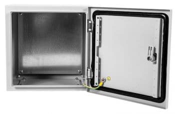 Шкаф электротехнический Elbox EMW-300.200.150-1-IP66 настенный 200мм 150мм несъемн.бок.пан. 50кг серый - фото 2