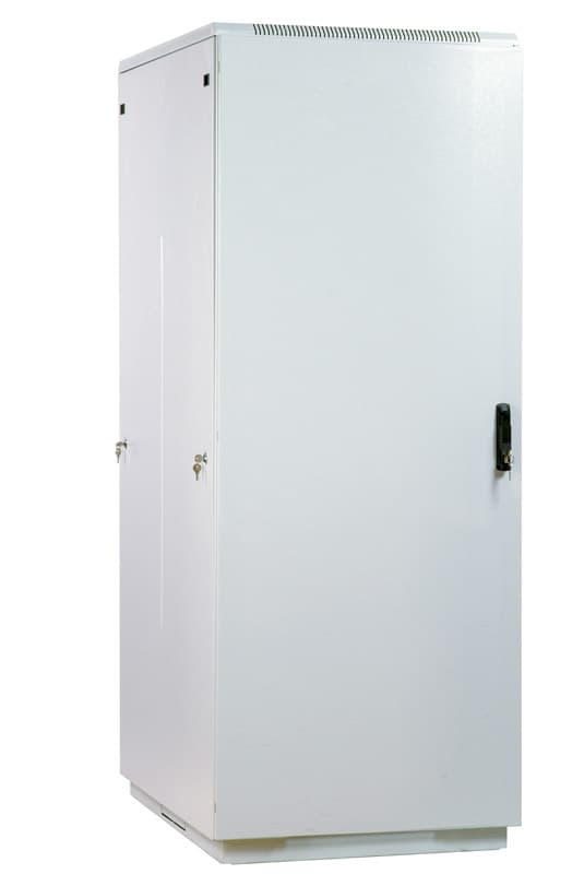 Шкаф серверный ЦМО (ШТК-М-42.8.10-3ААА) напольный 42U 800x1000мм пер.дв.металл задн.дв.стал.лист 2 бок.пан. 500кг серый 655мм 103.5кг 180град. 2030мм - фото 1