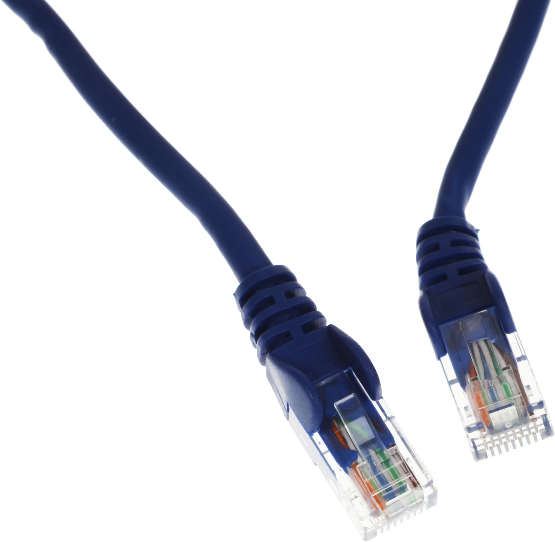 Патч-корд Lanmaster LAN-PC45/U5E-0.5-BL UTP RJ-45 вил.-вилка RJ-45 кат.5E 0.5м синий LSZH (уп.:1шт) - фото 1