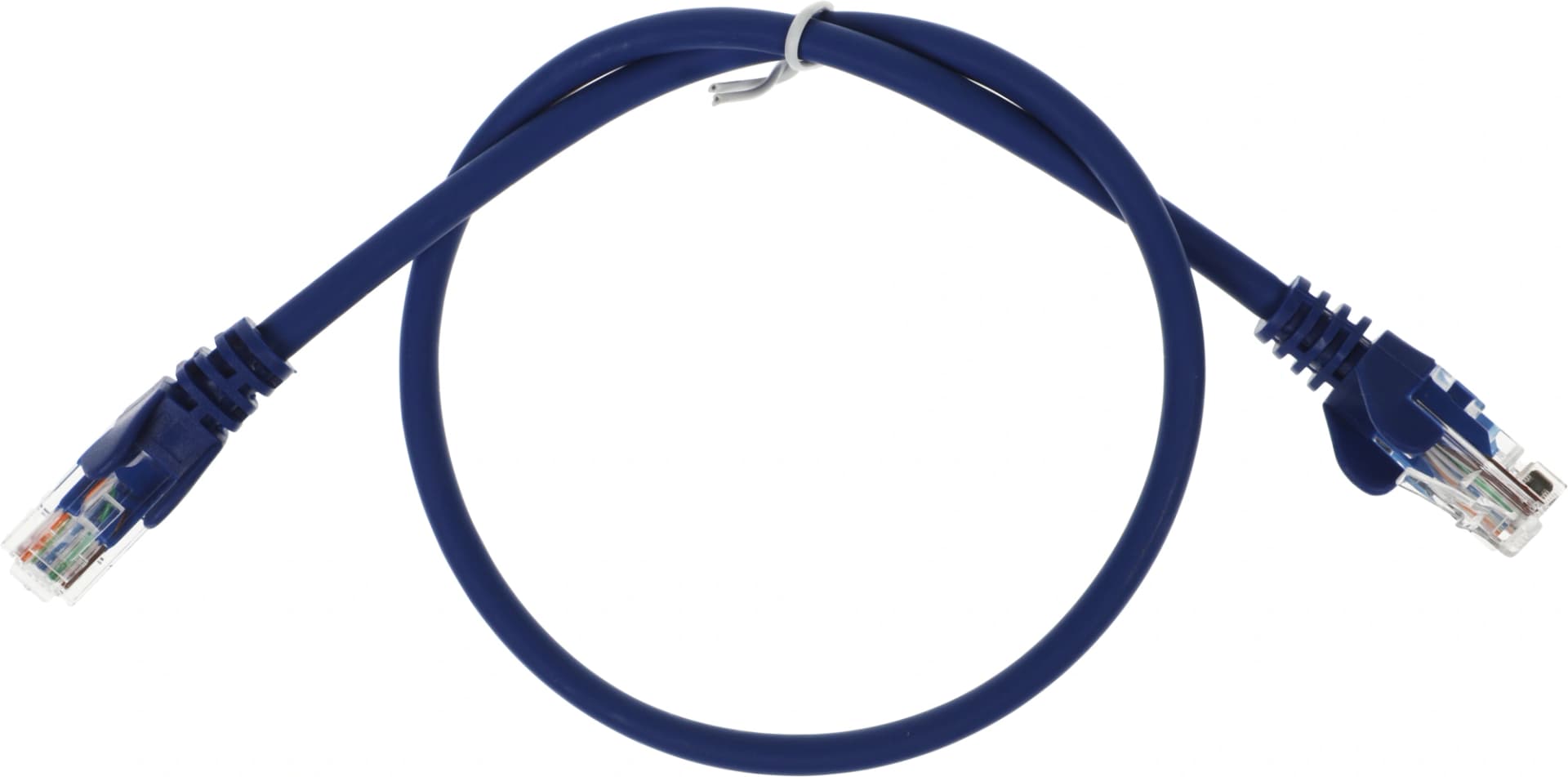 Патч-корд Lanmaster LAN-PC45/U5E-0.5-BL UTP RJ-45 вил.-вилка RJ-45 кат.5E 0.5м синий LSZH (уп.:1шт) - фото 3