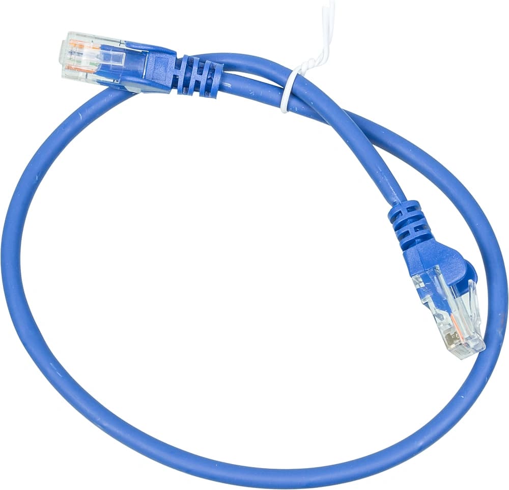 Патч-корд Lanmaster LAN-PC45/U5E-0.5-BL UTP RJ-45 вил.-вилка RJ-45 кат.5E 0.5м синий LSZH (уп.:1шт) - фото 4