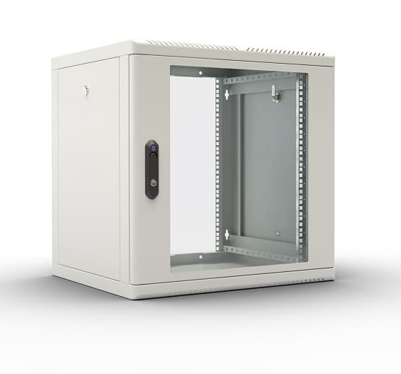 Шкаф коммутационный ЦМО (ШРН-М-12.500.1) настенный 12U 600x456мм пер.дв.металл 130кг серый 456мм 20.9кг 180град. 610мм - фото 1