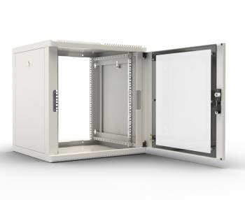 Шкаф коммутационный ЦМО (ШРН-М-12.500.1) настенный 12U 600x456мм пер.дв.металл 130кг серый 456мм 20.9кг 180град. 610мм - фото 5