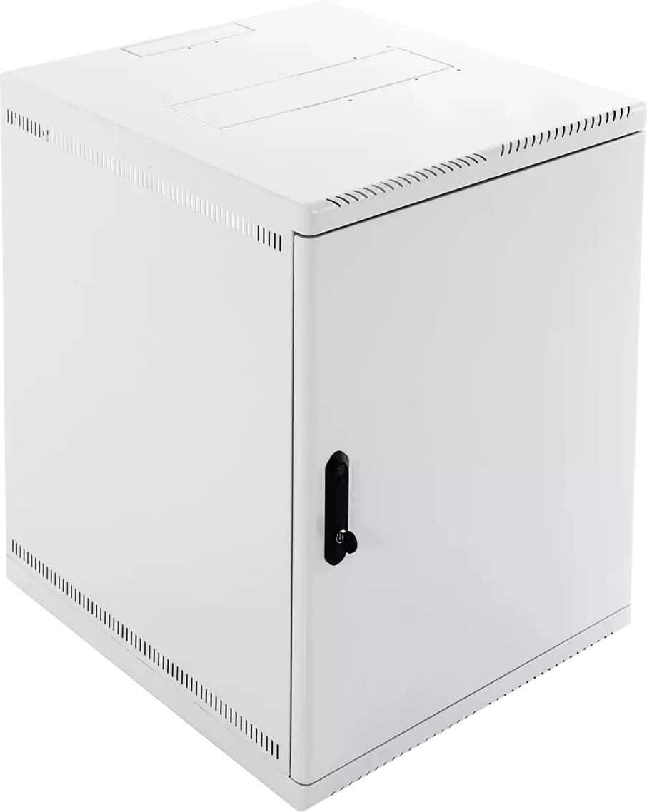Шкаф коммутационный ЦМО (ШРН-15.650.1) настенный 15U 599x670мм пер.дв.металл несъемн.бок.пан. 100кг серый 605мм 27кг 180град. 746мм сталь - фото 1