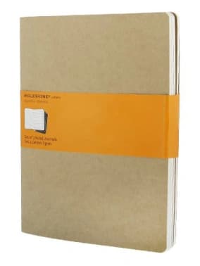 Блокнот Moleskine CAHIER JOURNAL QP421 XLarge 190х250мм обложка картон 120стр. линейка бежевый (3шт) - фото 2