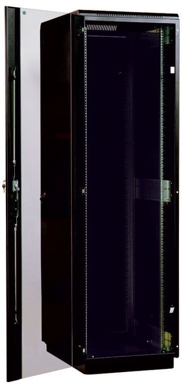 Шкаф серверный ЦМО (ШТК-М-42.8.10-1ААА-9005) напольный 42U 800x1000мм пер.дв.стекл задн.дв.спл.стал.лист 2 бок.пан. направл.под закл.гайки 550кг черный 855мм 134.6кг 180град. 2030мм IP20 сталь - фото 4